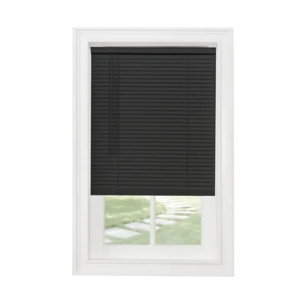 Achim 30 x 64 in. Cordless GII Morningstar 1 in. Mini Blind, Black