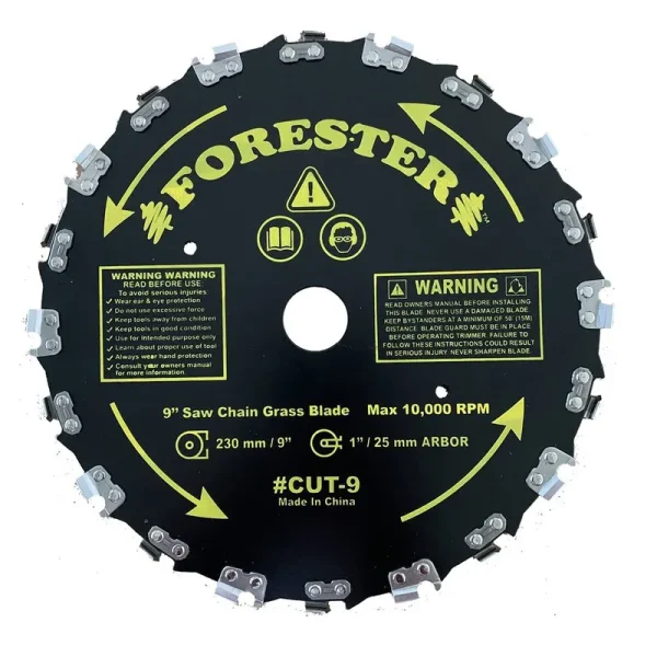 Forester Chainsaw Tooth 9" Brush Blade