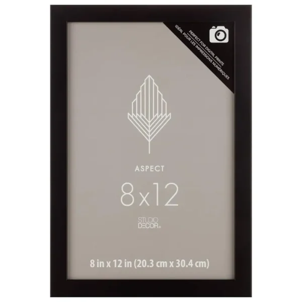 Black Narrow Frame, Aspect by Studio D��cor 8" x 12"