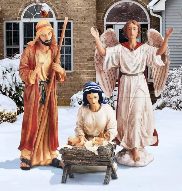 Holy Family Outdoor Nativity Set - 4 Piece Set