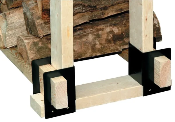Panacea Log Rack Bracket, Black - 4 count