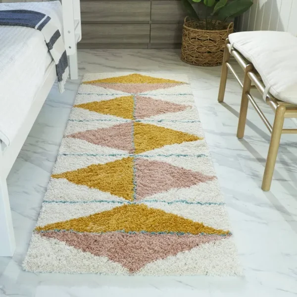 Bonifay Geometric Off White Area Rug Mercury Row Rug Size: Runner 2'7" x 7'