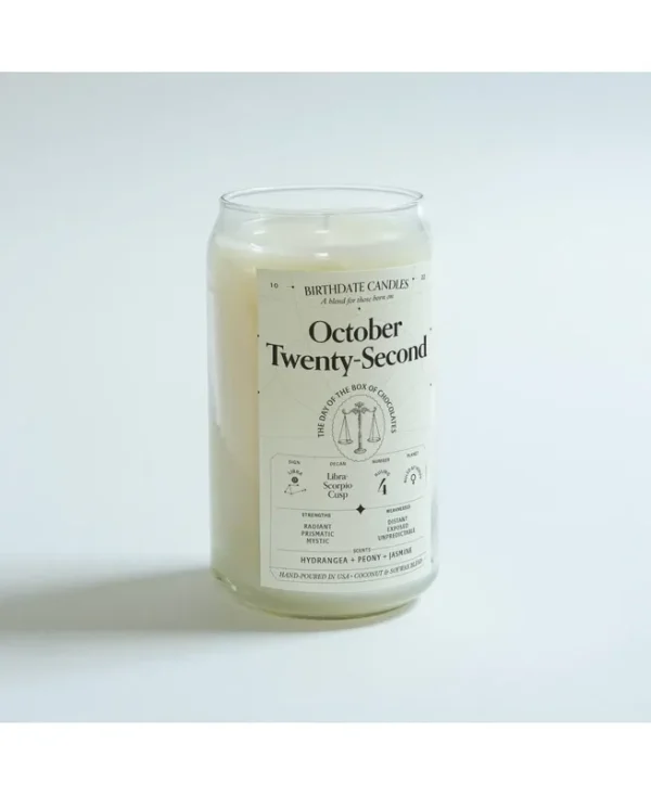 The October Twenty-Second Candle - Open White