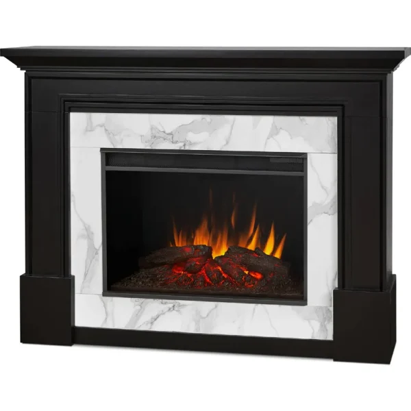 Real Flame Merced Grand Electric Fireplace in Black