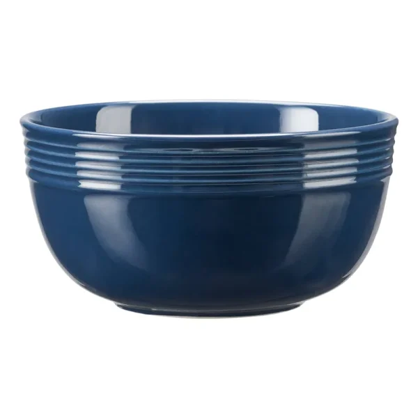 Mainstays Chiara Stoneware 6.25 inch Round Navy Blue Bowl
