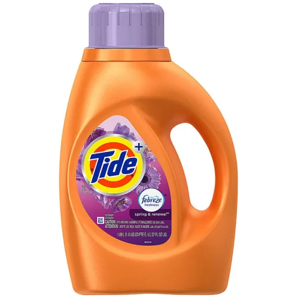 Tide Plus Detergent, Febreze Freshness, Spring & Renewal - 37 fl oz liq
