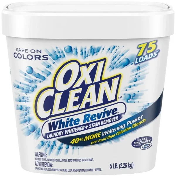 Oxiclean Laundry Whitener & Stain Remover, White Revive - 5 lb