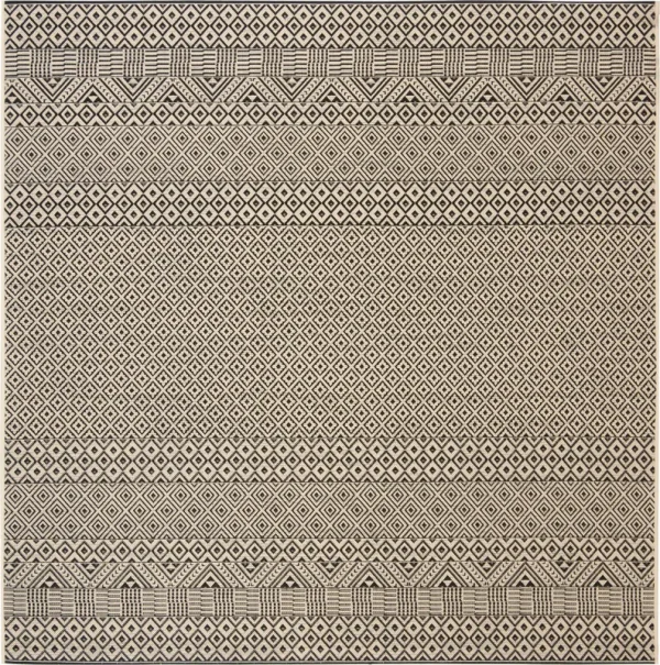 Safavieh Courtyard Velia Indoor/ Outdoor Rug - 2'3" x 10' Runner - Beige/Black