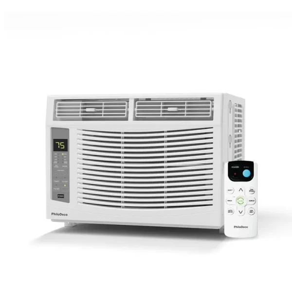 Window Air Conditioner 6000 BTU Cool to 250 Sq Ft Intelligent, LED, Remote Control, Easy to Clean Filter Screen, Can Be Used As a Dehumidifier/Fan, Operates Quietly, and Is Energy - Saving