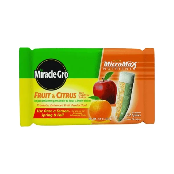 Scotts Miracle-gro Fruit & Citrus Fertilizer Spikes, 12 pack
