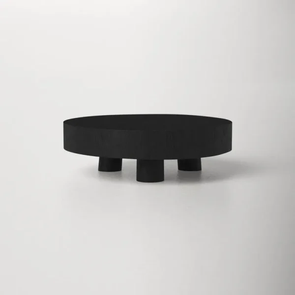 AllModern Vahle Ottoman/Coffee Table Tray Color: Black , Size: 2.5" H x 7.85" W x 7.85" D
