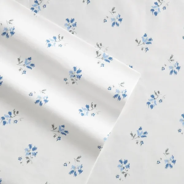 Stone Cottage Sketchy Ditsy Blue Queen Sheet Set