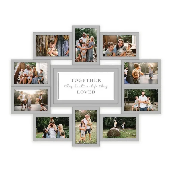 Belle Maison Gray Collage Frame, Med Grey
