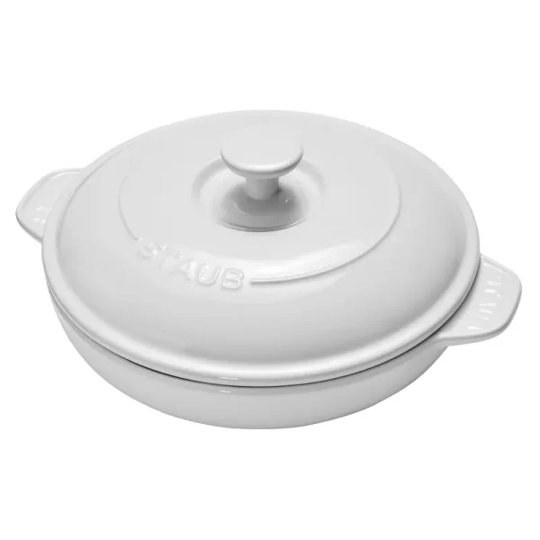 Staub 8" Round Covered Brie Baker - White