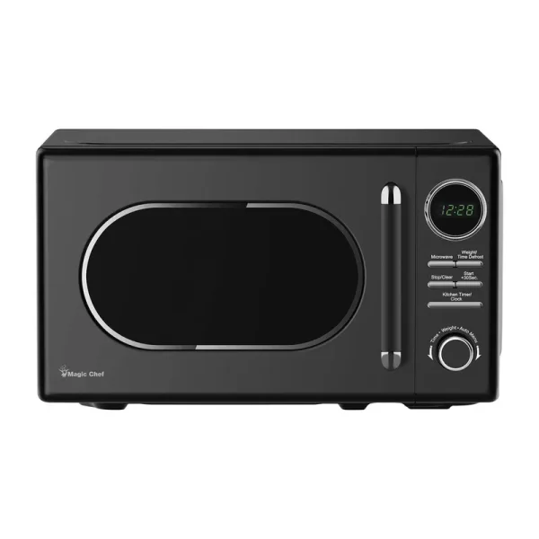Magic Chef MC77CMB 0.7-Cu. ft. 700-Watt Retro Countertop Microwave (Black)