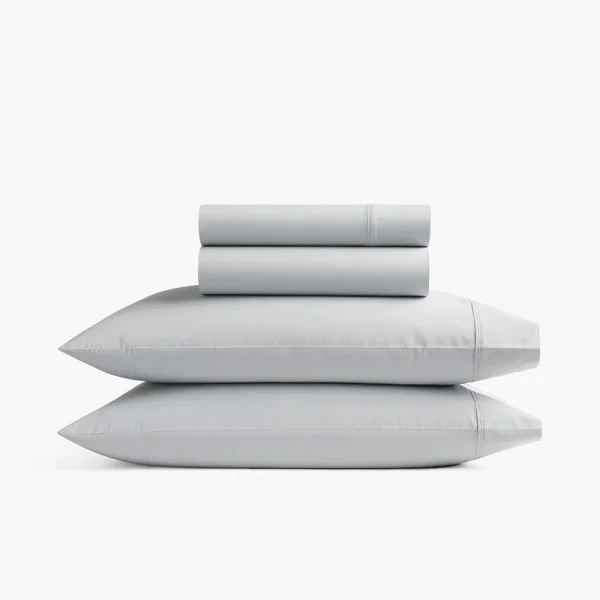 Under The Canopy Organic Percale Sheet Set - Oyster Oyster / Queen