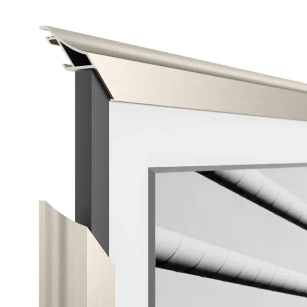 Deco TV Frames 32" Customizable Alloy Scoop Frame for Samsung The Frame TV 2021-2024 (German Silver)