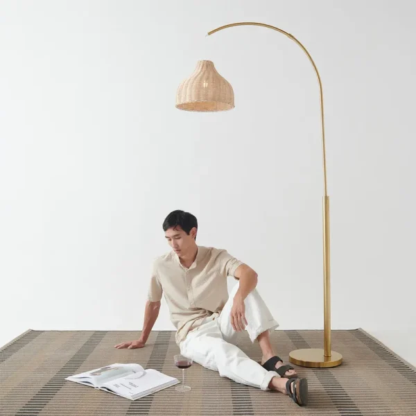 Brightech Lark LED Floor Lamp - Brass