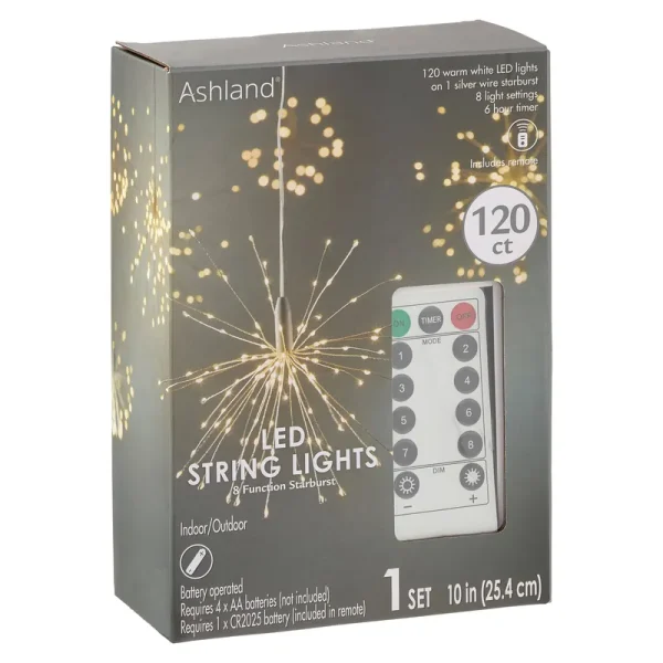 120ct. Warm White LED Silver String Lights Starburst by Ashland | Michaels