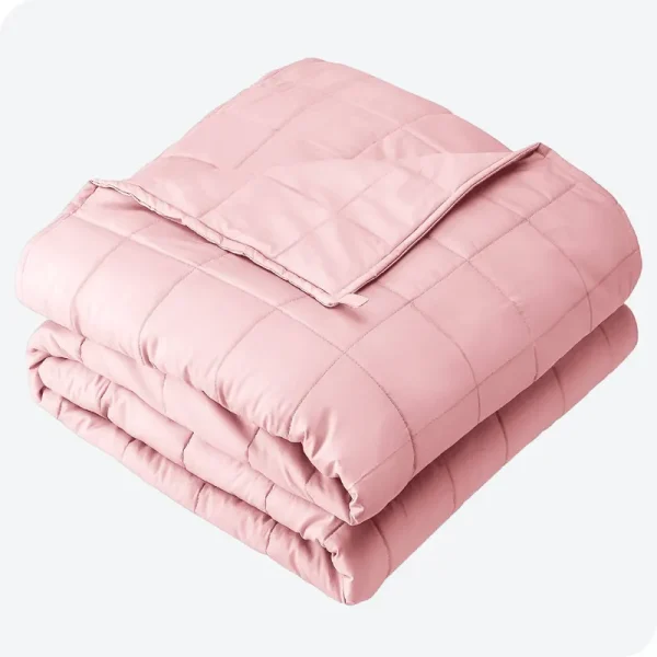 Bare Home 10lb Weighted Blanket 40 x 60 Inch Light Pink