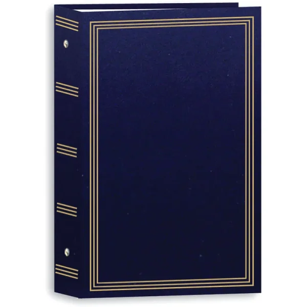 Pioneer 3-Ring Pocket Album, 4" x 6" Photos, Navy-Blue