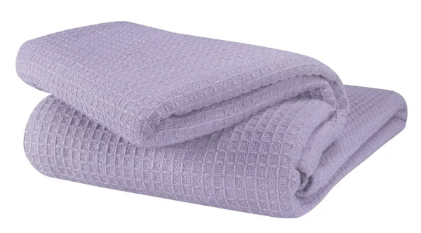 Glamburg 100% Cotton Thermal Blanket, Breathable Bed Blanket Twin size, Soft Waffle Blanket, Twin Blanket, All Season Cotton Blanket, Purple