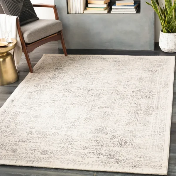 Surya Roma ROM-2308 9' x 12'3" Rectangle Traditional Rug in Light Gray