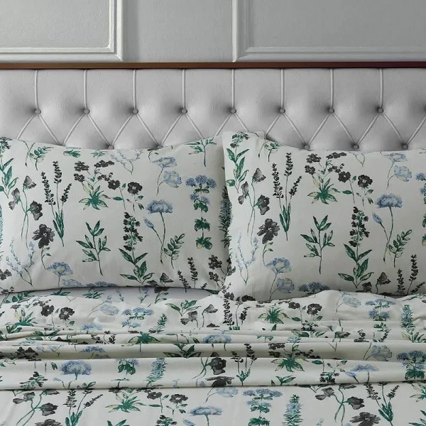 Tribeca Living Printed Flannel Extra Deep Pocket Sheet Set