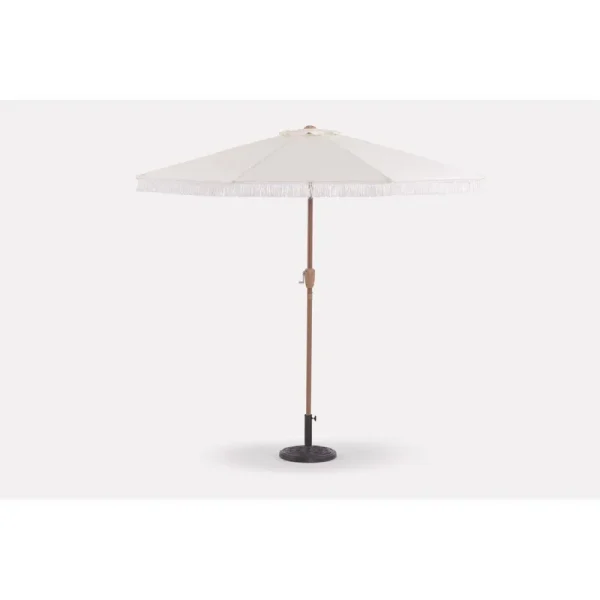 Living Accents 8081674 9 ft. Tiltable White Patio Umbrella
