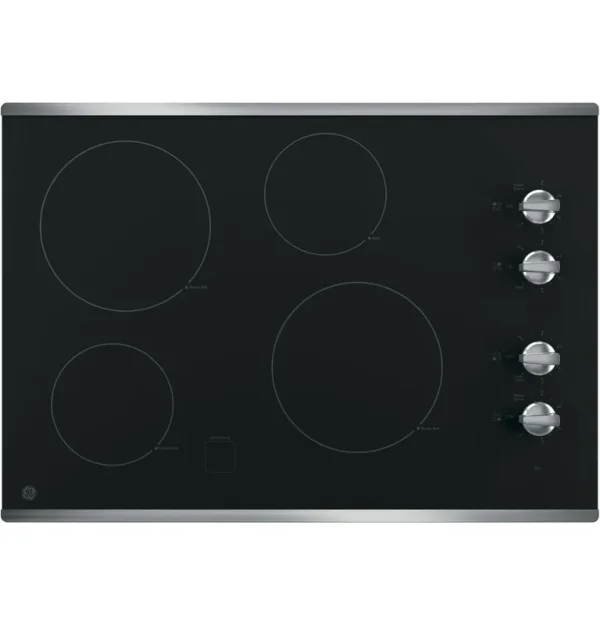 GE 30" Built-In Knob Control Electric Cooktop JP3030SWSS