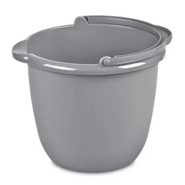 Sterilite Pail, Titanium, 10 Qt