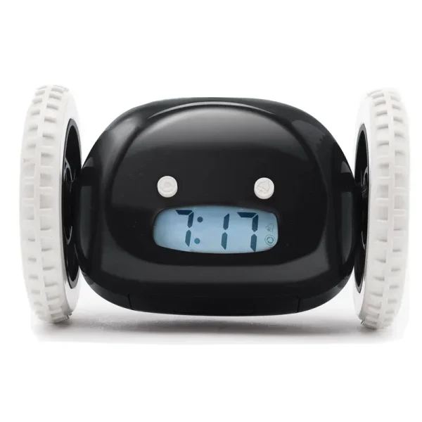 Clocky Alarm Clock on Wheels - Black