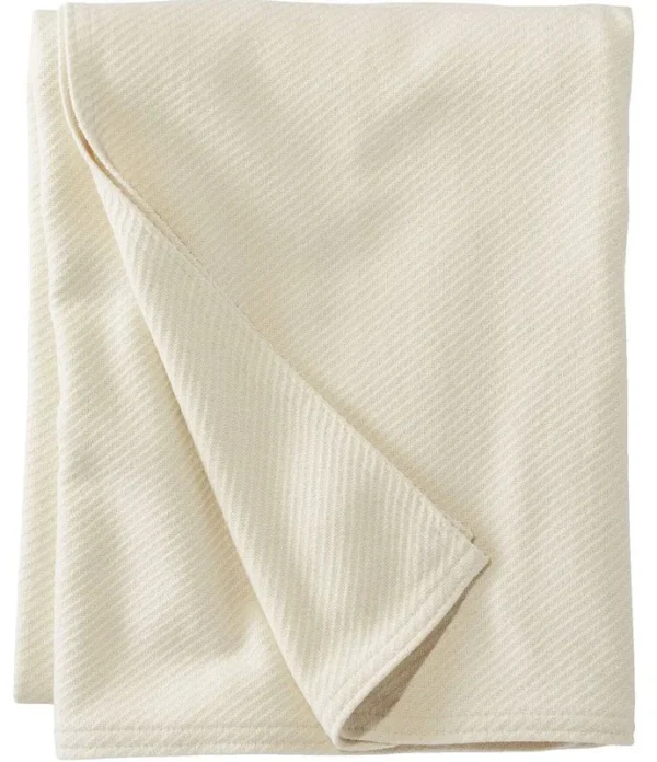 L.L.Bean Maine Twill Bed Blanket, Full/Queen, Natural