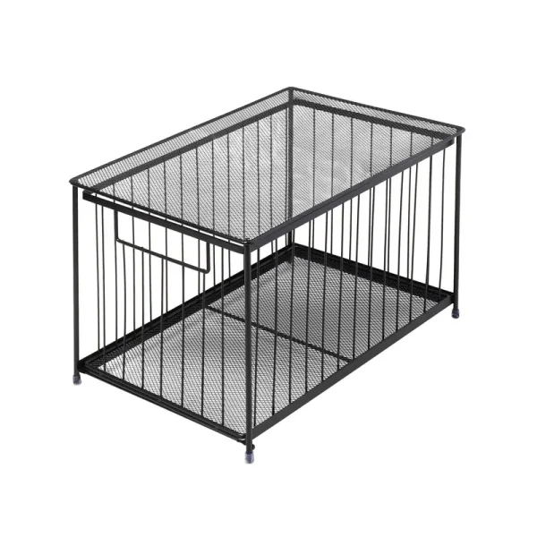 Large Stackable Slide Out Drawer Black - Brightroom