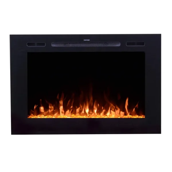 Touchstone Forte Wall Mounted Electric Fireplace, Black