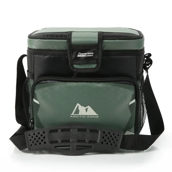 Arctic Zone 9 Cans Zipperless Soft Sided Cooler with Hard Liner, Sea Foam Green