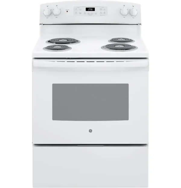 GE JB256DMWW 30 inch Freestanding Electric Range - White