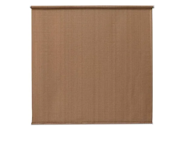 Coolaroo Simple Lift 72" x 72" Brown Light Filtering Cordless Outdoor Roller Shade - 457129 - Each
