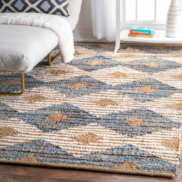 Fendley Southwestern Hand Braided Jute/Sisal/Cotton Ivory Area Rug Dakota Fields Rug Size: Rectangle 6' x 9'