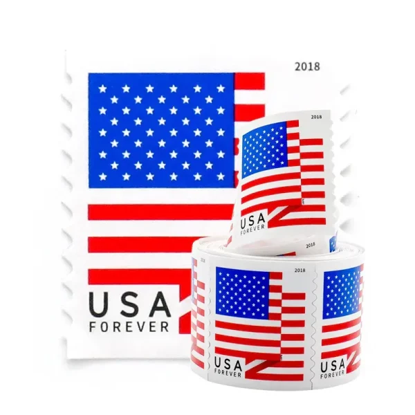 2018 U.S. Flag Forever Stamps - 100 Pcs/Coil Roll (Self-Adhesive)