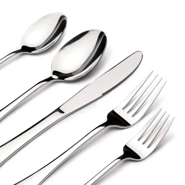 Acnusik Stainless Steel Flatware Service for 8, Utensils Cutlery Including Knife 40 Piece Silverware Set, Silver