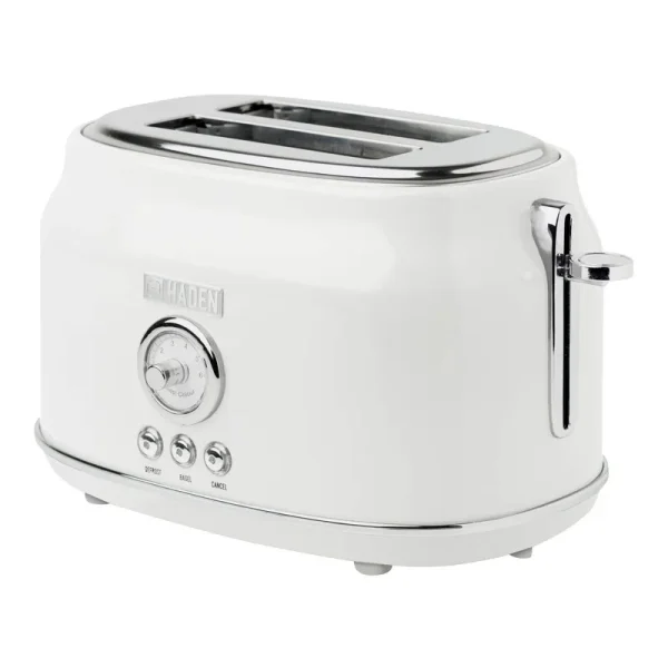 Haden Dorset 2-Slice Wide Slot Stainless Steel Toaster - Ivory