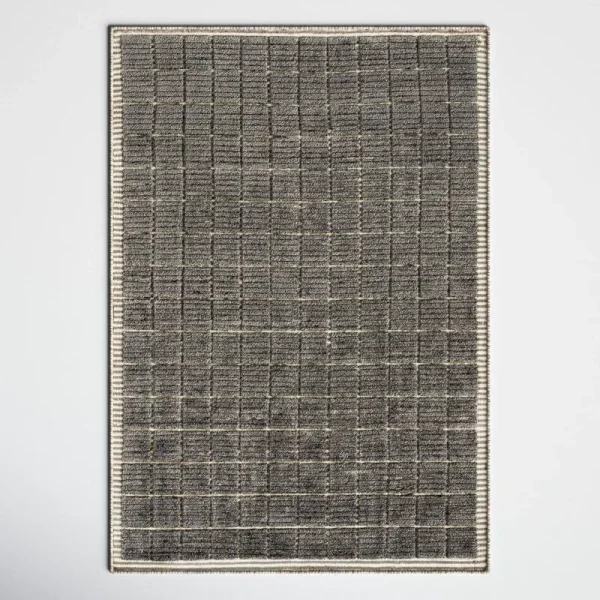Jacey Handmade Tufted Charcoal Gray Area Rug AllModern Rug Size: Rectangle 6' x 9'