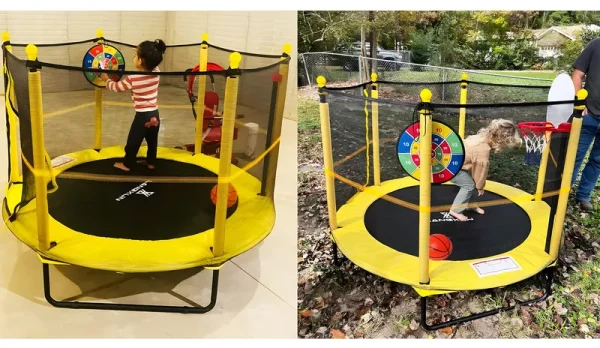 LANGXUN 60 5ft Mini Toddler Indoor & Outdoor Trampoline