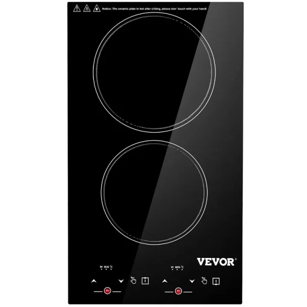 VEVOR Built-In Induction Electric Stove Top 12 inch,2 Burners Electric cooktop,9 Power Levels & Sensor Touch control,Eas