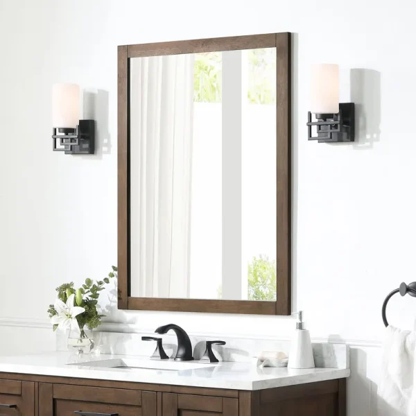 Ove Decors Tahoe 36" x 28" Framed Bathroom Mirror - Almond Latte