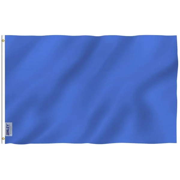 Anley Solid Blue Flag 5-ft W x 3-ft H Flag Polyester | A.FLAG.SP.BLUE