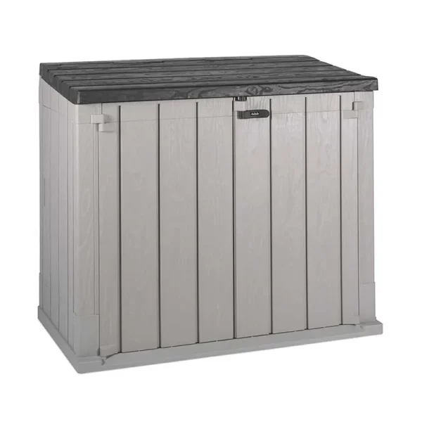 Open Box Toomax Stora Way Outdoor Storage Shed Cabinet, Taupe Grey/Anthracite