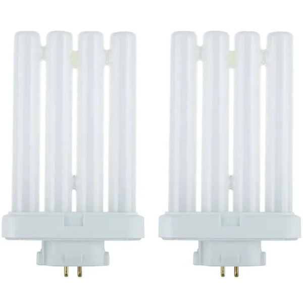 Sunlite Series FML27/65K/2PK Fluorescent 27W 6500K Daylight Quad Tube FML CFL Plugin Light Bulbs, 4-Pin GX10Q-4 Base, 2 Pack, 6500K-Daylight
