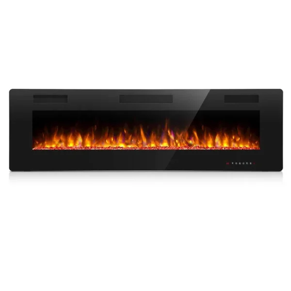 Antarctic Star 36 inch Electric Fireplace In-Wall Recessed and Wall Mounted, Fireplace Heater and Linear Fireplace with Multicolor Flame, Timer, 750